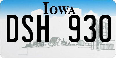 IA license plate DSH930