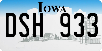 IA license plate DSH933