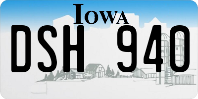 IA license plate DSH940