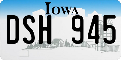 IA license plate DSH945