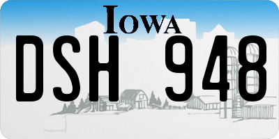 IA license plate DSH948