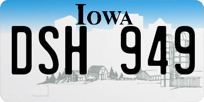 IA license plate DSH949