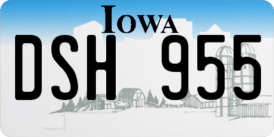 IA license plate DSH955