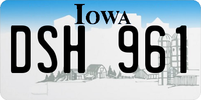 IA license plate DSH961