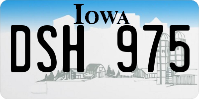 IA license plate DSH975