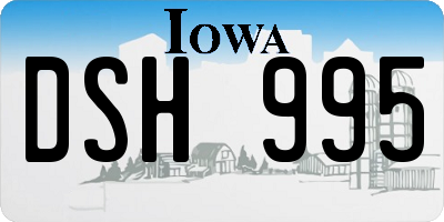 IA license plate DSH995