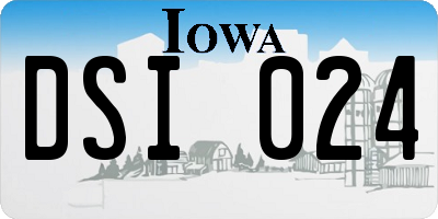 IA license plate DSI024