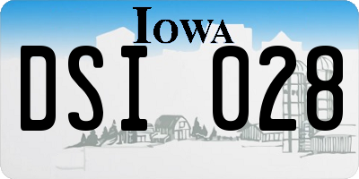 IA license plate DSI028
