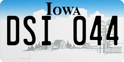 IA license plate DSI044