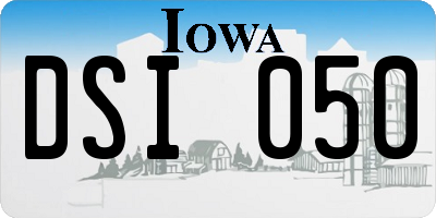 IA license plate DSI050