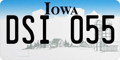 IA license plate DSI055