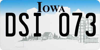 IA license plate DSI073