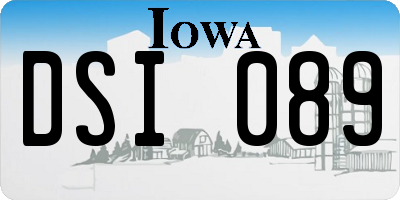 IA license plate DSI089