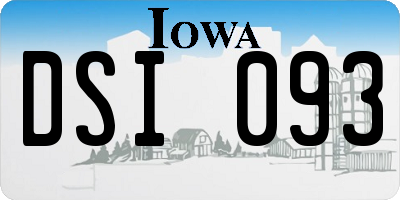 IA license plate DSI093