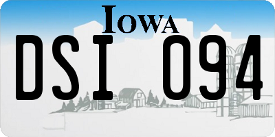 IA license plate DSI094