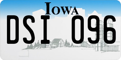 IA license plate DSI096