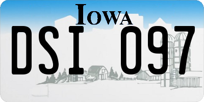 IA license plate DSI097