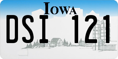 IA license plate DSI121