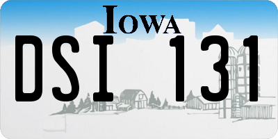 IA license plate DSI131
