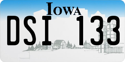 IA license plate DSI133