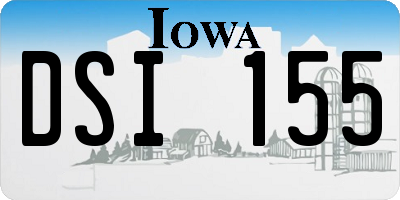 IA license plate DSI155