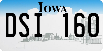 IA license plate DSI160