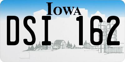 IA license plate DSI162