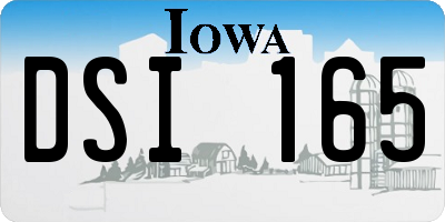 IA license plate DSI165