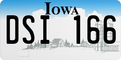 IA license plate DSI166