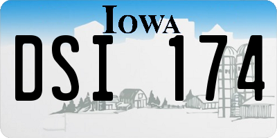 IA license plate DSI174
