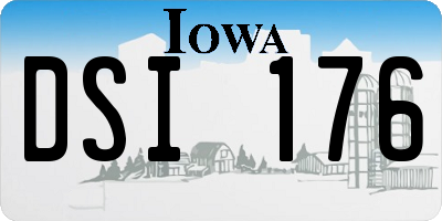 IA license plate DSI176