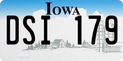 IA license plate DSI179