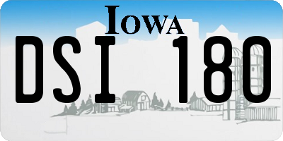 IA license plate DSI180