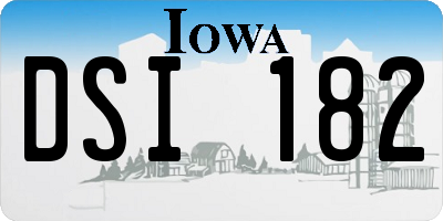 IA license plate DSI182