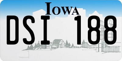 IA license plate DSI188