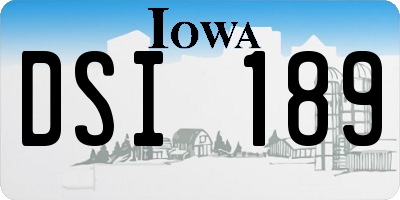 IA license plate DSI189
