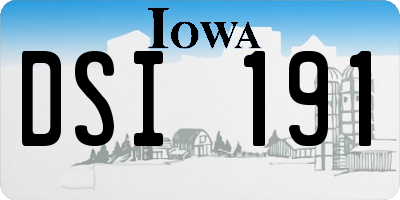 IA license plate DSI191