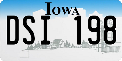 IA license plate DSI198