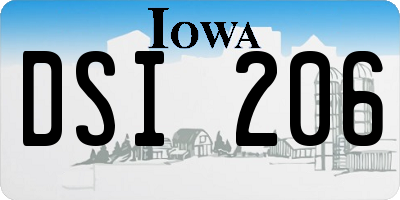 IA license plate DSI206