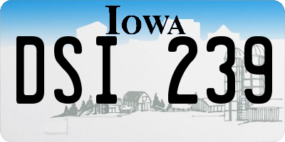 IA license plate DSI239