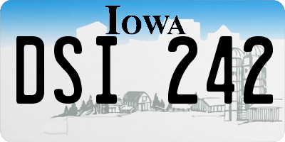 IA license plate DSI242