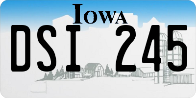 IA license plate DSI245
