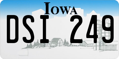 IA license plate DSI249