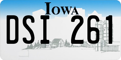 IA license plate DSI261