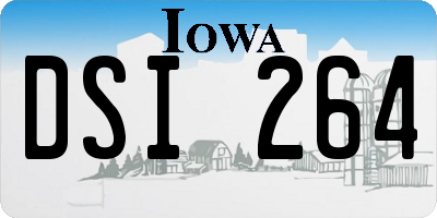IA license plate DSI264