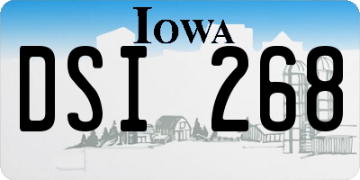 IA license plate DSI268