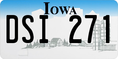 IA license plate DSI271