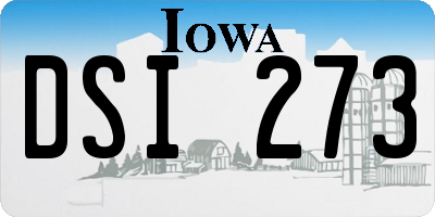 IA license plate DSI273