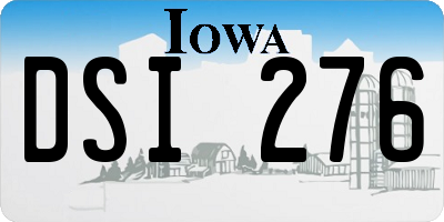 IA license plate DSI276
