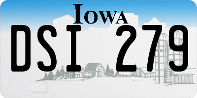 IA license plate DSI279